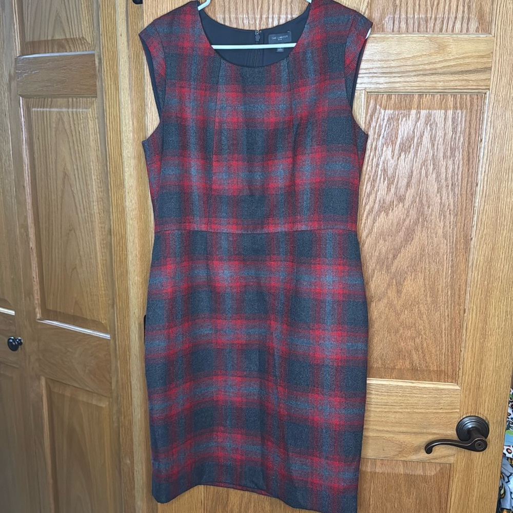 The Limited Red and Black Plaid Dress